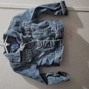Kids Denim Jacket Hand Painted Back